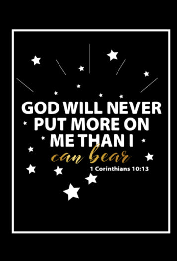 Self Healing Journal "God will never put more on me than I can bear" - Be Original Clothing Brand